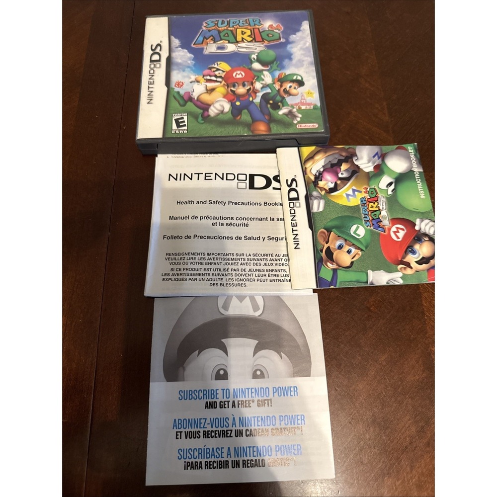 Super Mario 64 DS - Case -inserts And Manual - No Game Nintendo DS, 2004